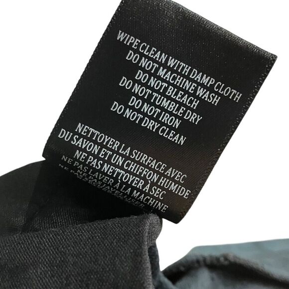 BLANK NYC Dress Womens L Black Mini Shirt Snap Button Vegan Leather Fall Biker - Picture 15 of 16